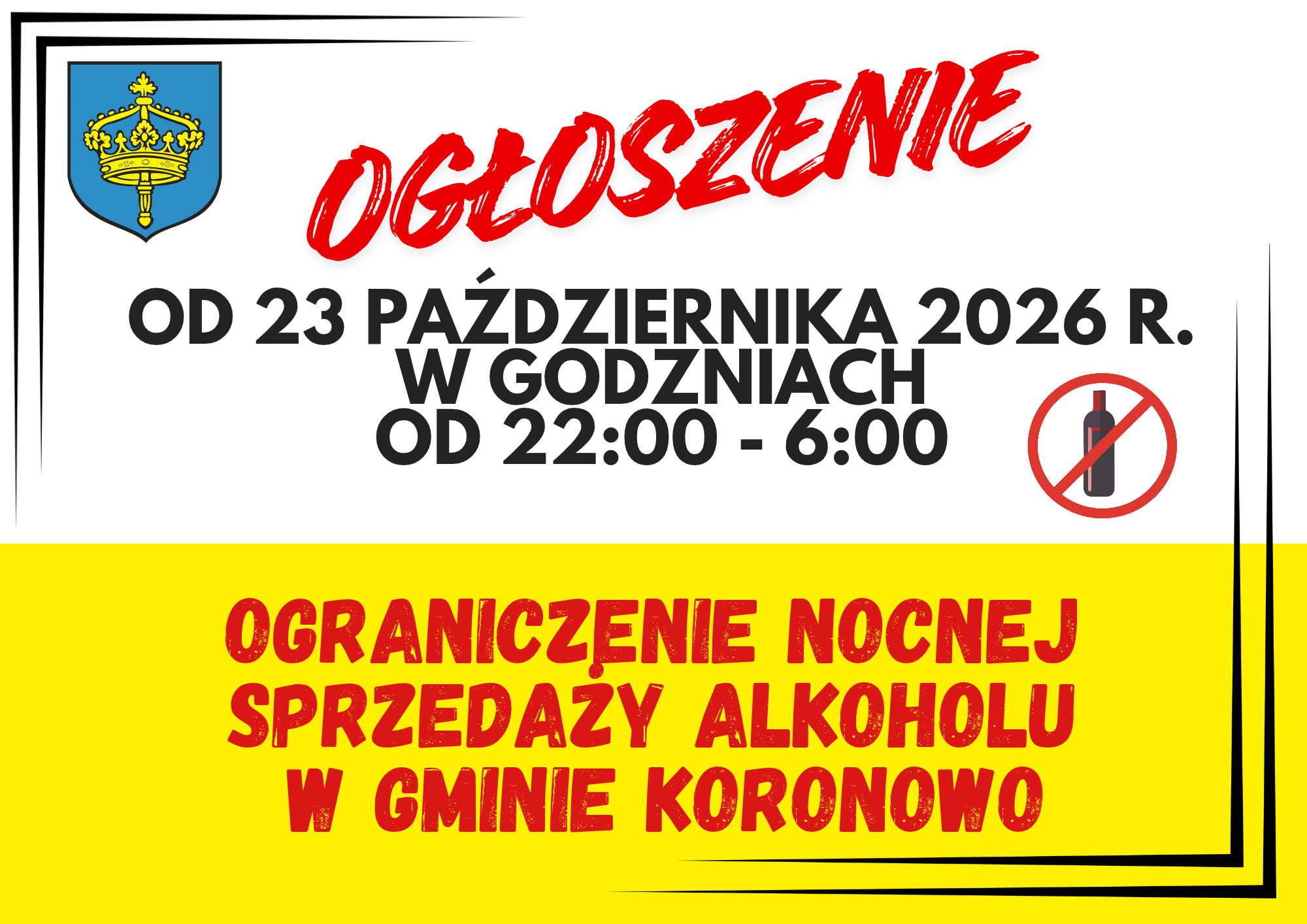 aktualność: Ograniczenie nocnej sprzedaży napojów alkoholowych